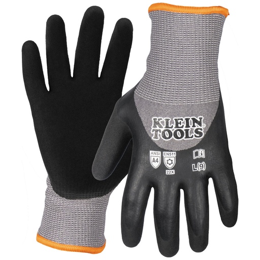 [KLN_60839] Klein 60839 Winter Knit Dipped Gloves, Cut Level A4 Touchscreen, Large