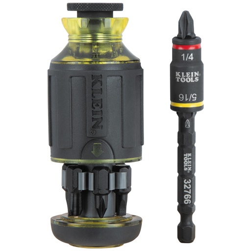 [KLN_32308F] Klein 32308F 10-in-1 Impact-Rated Stubby Driver Set with Flip Socket