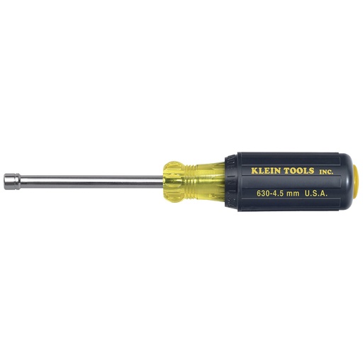 [KLN_63045MM] Klein 63045MM 4.5 mm Cushion-Grip™ Nut Driver 3-Inch Hollow Shaft