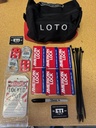 ETI LOTO Kit x 12 Locks, Tags, 2 Hasps, Storage Bag, Marker, Zipties