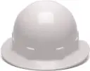 Pyramex SL Series Sleek Shell Full Brim Hard Hat, 4-Point Ratchet, Exceeds ANSI Type 1, Class E, White